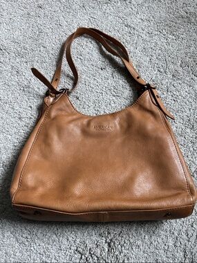 American Leather Co. Cognac Shoulder Hobo Bag